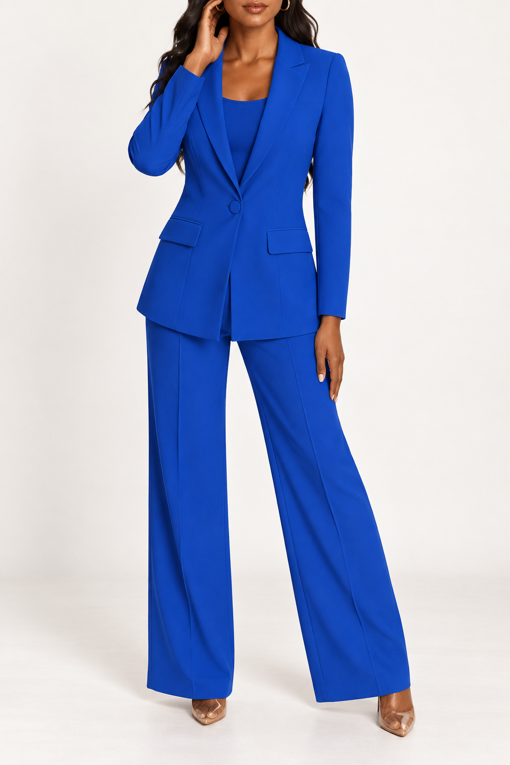 Marina |Chaqueta a medida y pantalones de pierna ancha