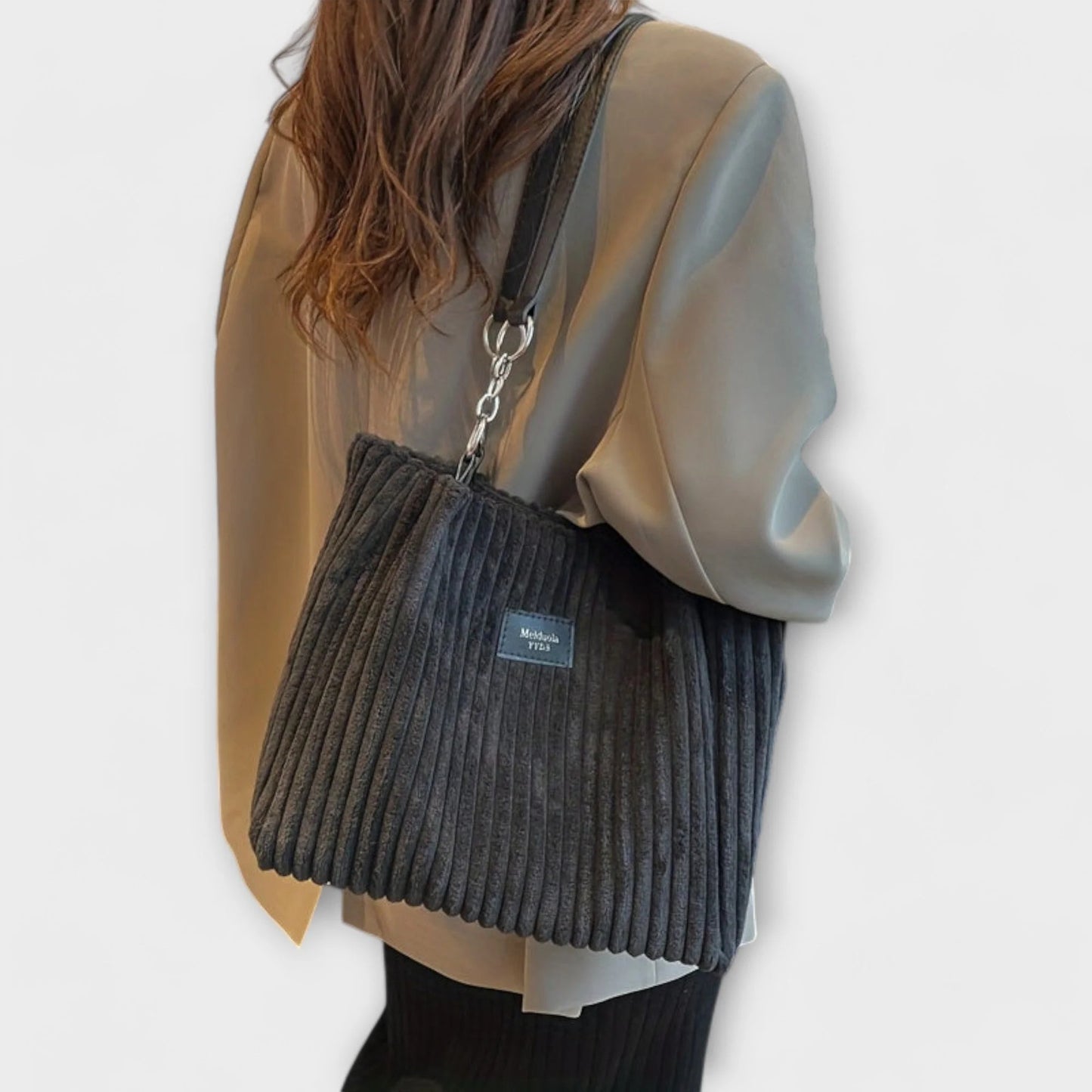 Paula | Bolso de hombro de terciopelo suave