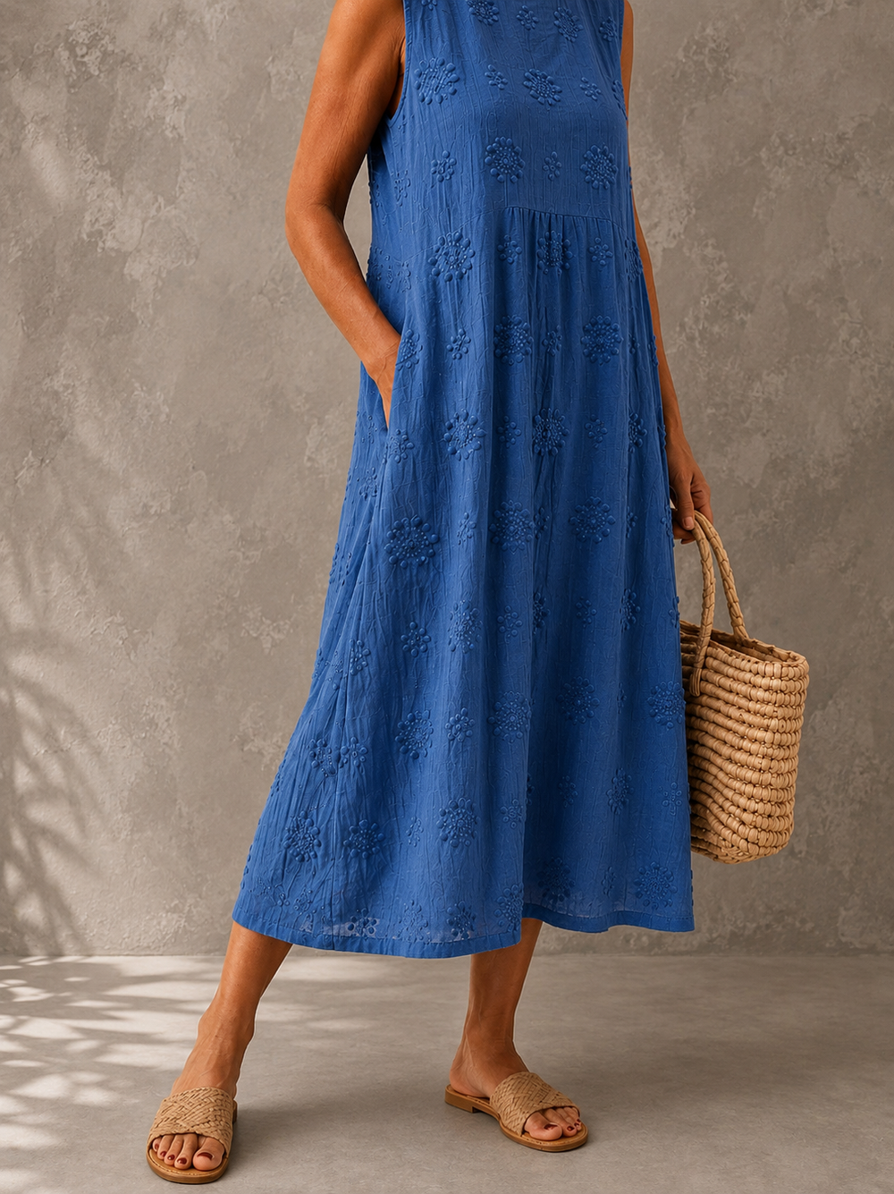 Blanca | Vestido clásico con estampado