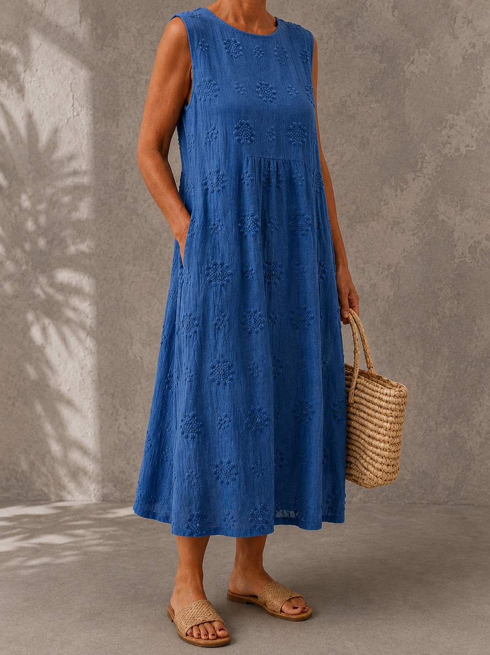 Blanca | Vestido clásico con estampado