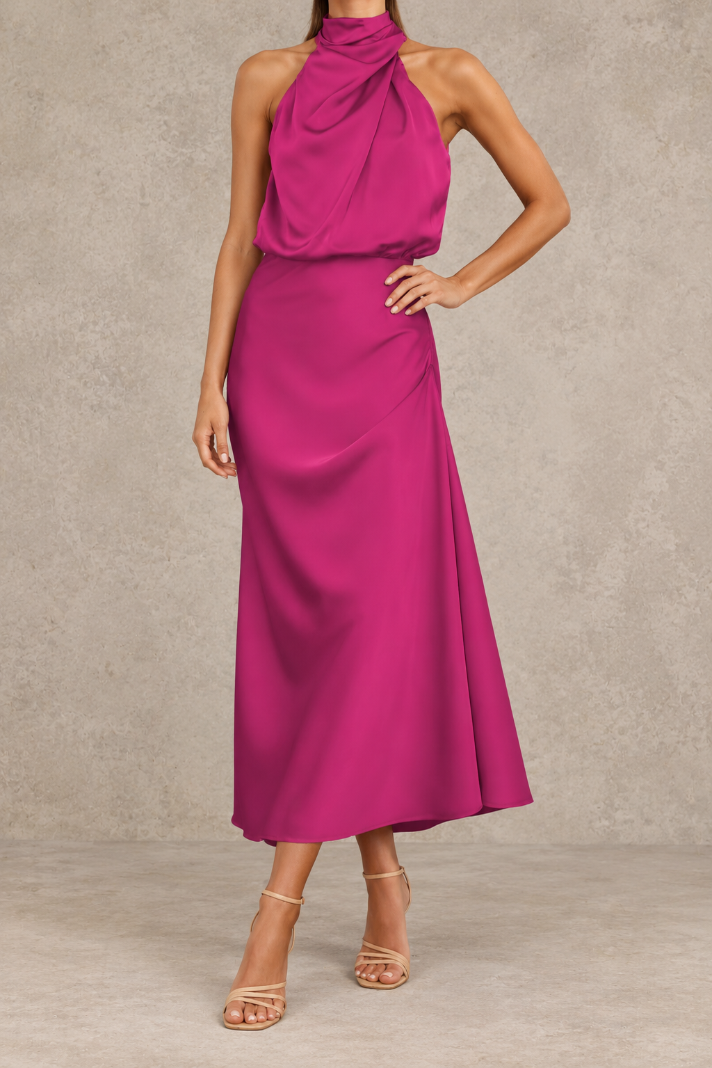 Mía | Elegante vestido con escote halter