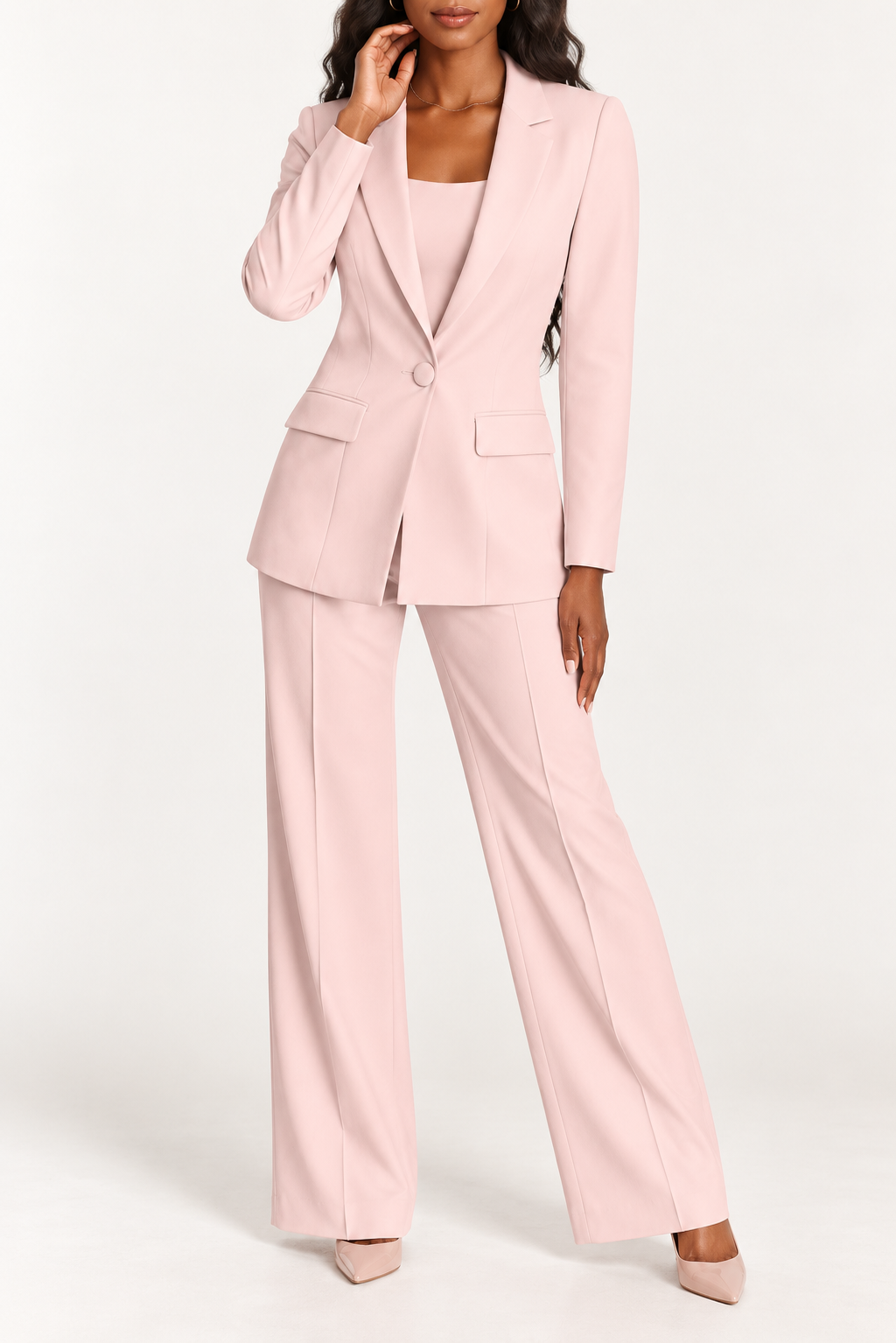 Marina |Chaqueta a medida y pantalones de pierna ancha