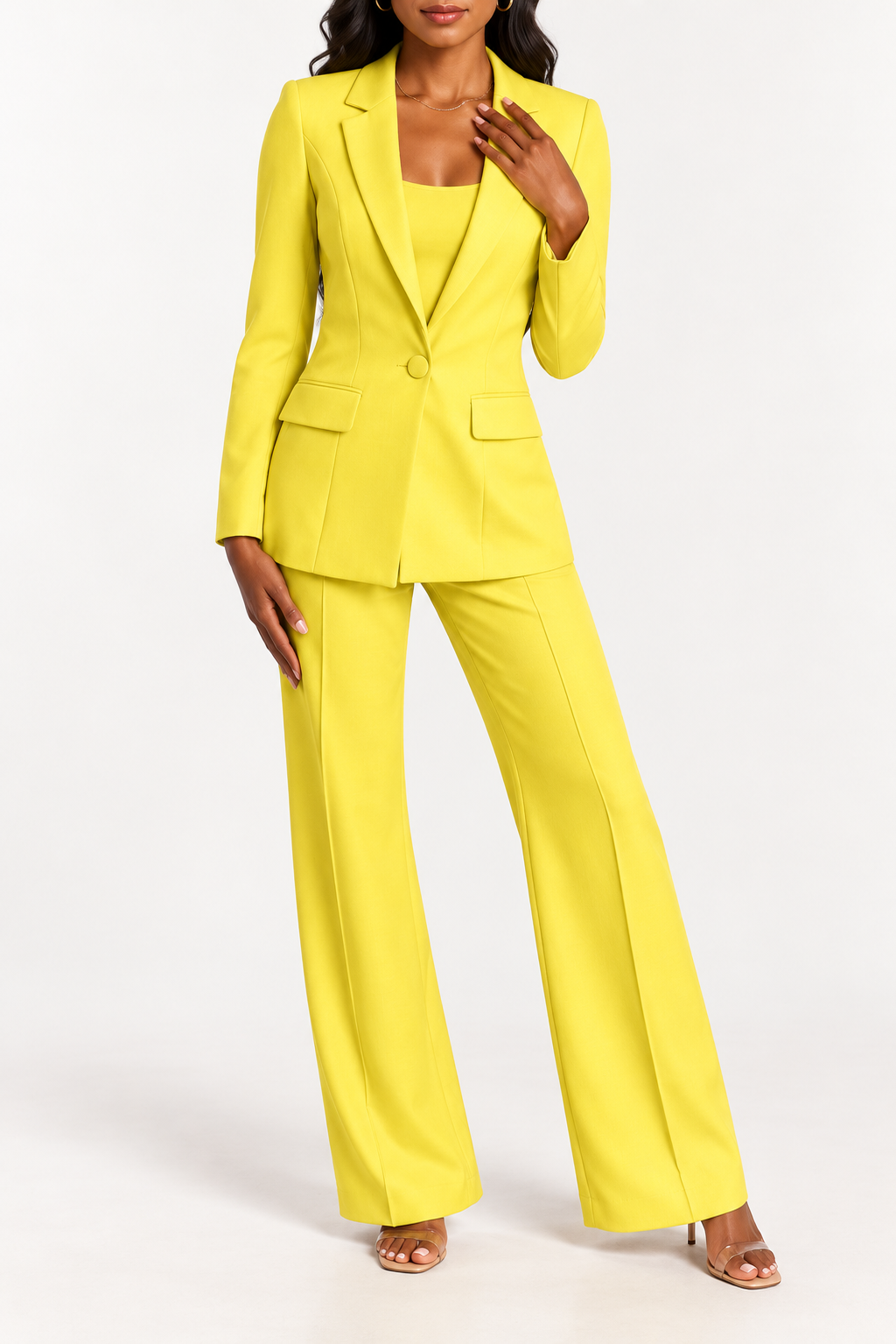 Marina |Chaqueta a medida y pantalones de pierna ancha