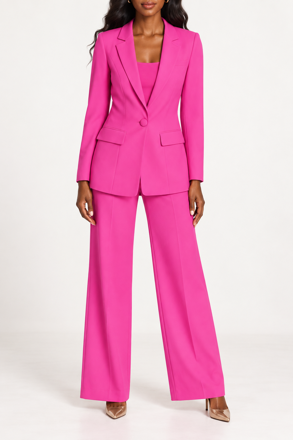 Marina |Chaqueta a medida y pantalones de pierna ancha