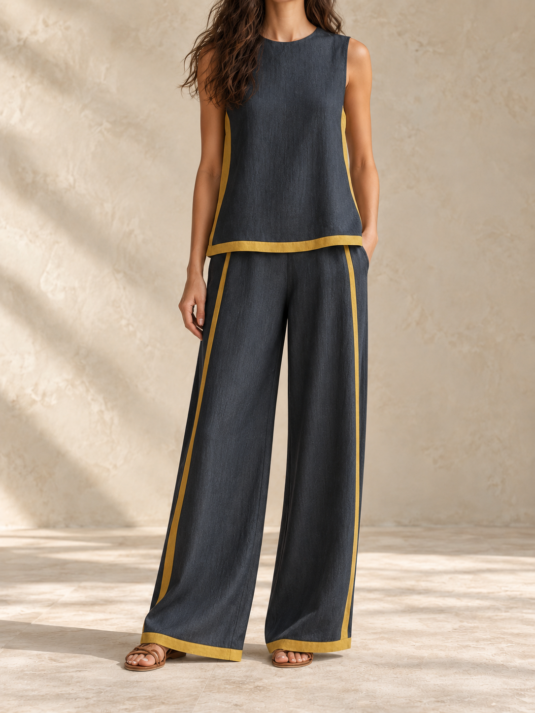 Sofía | Conjunto elegante de algodón y lino