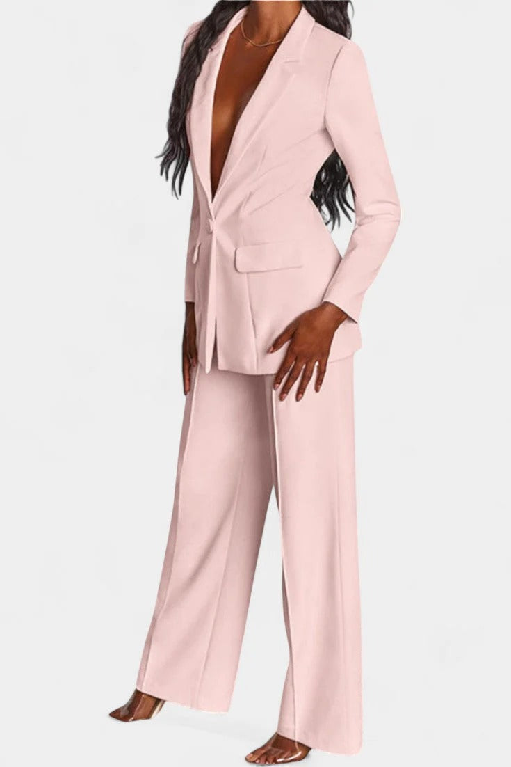 Marina |Chaqueta a medida y pantalones de pierna ancha