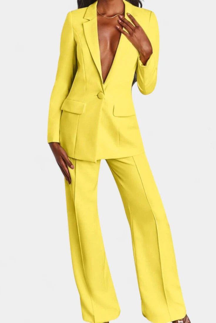 Marina |Chaqueta a medida y pantalones de pierna ancha