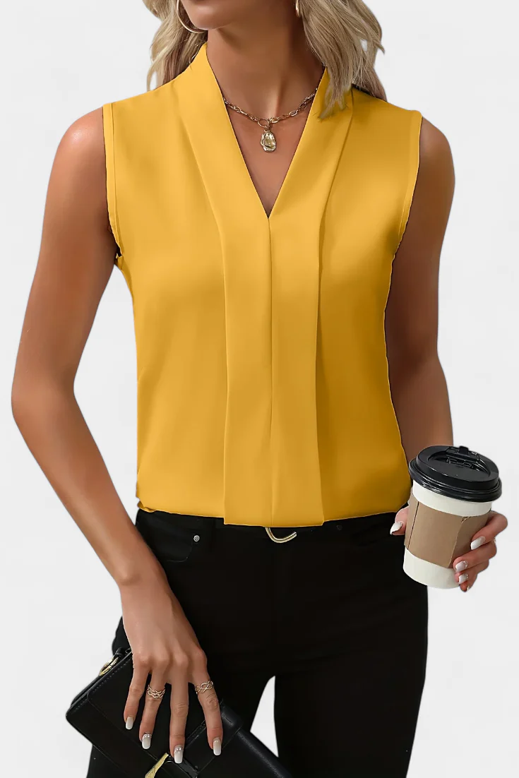 Gisela | Blusa sin mangas con escote en V y corte holgado