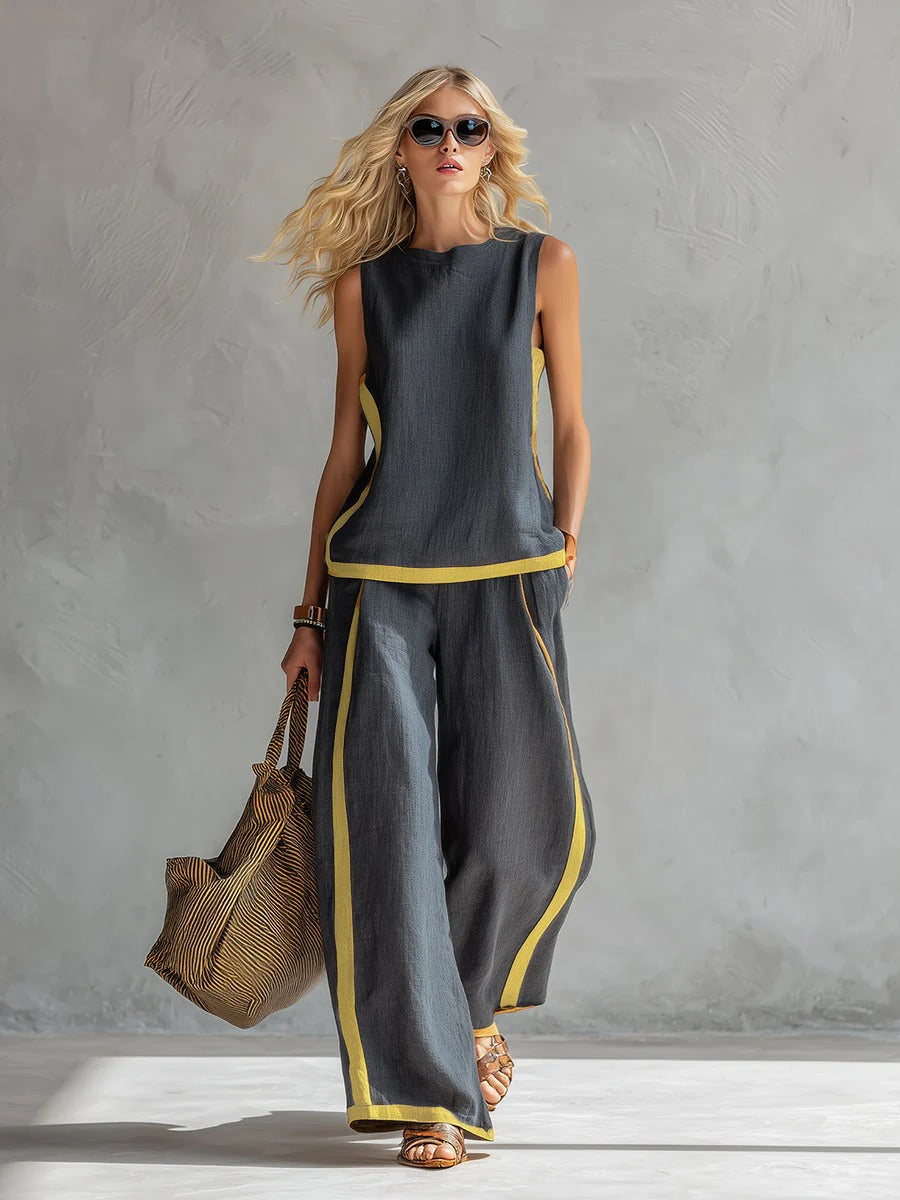 Sofía | Conjunto elegante de algodón y lino