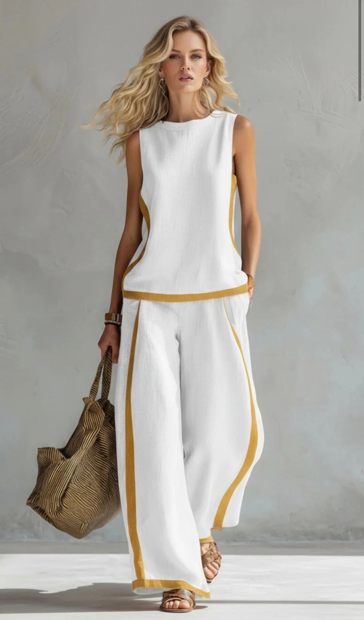 Sofía | Conjunto elegante de algodón y lino