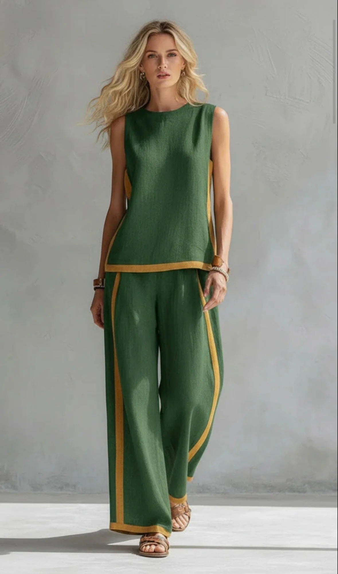 Sofía | Conjunto elegante de algodón y lino