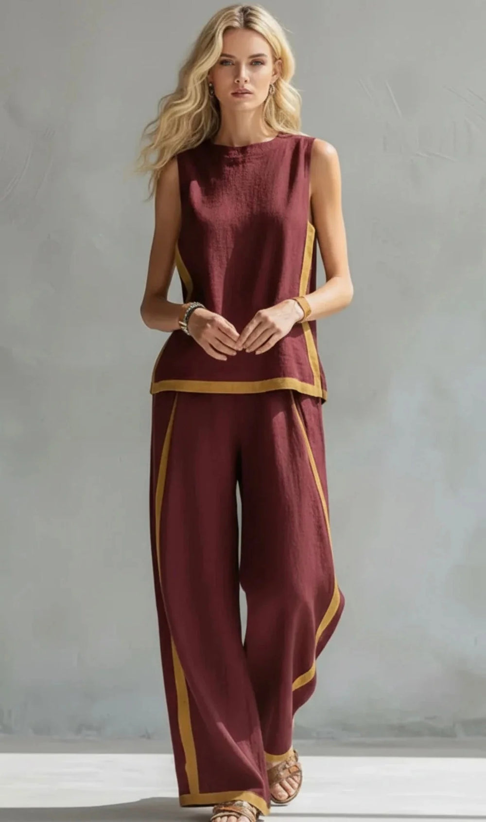 Sofía | Conjunto elegante de algodón y lino
