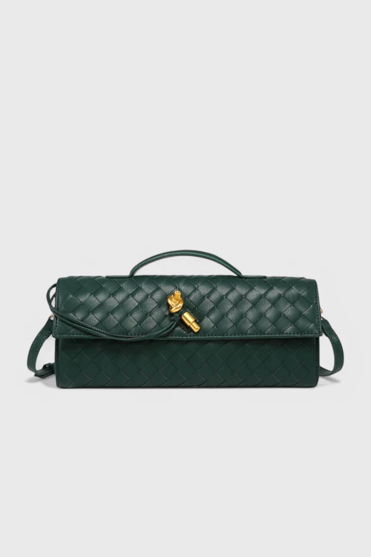 Gara | Bolso de mano con detalle de cinta dorada