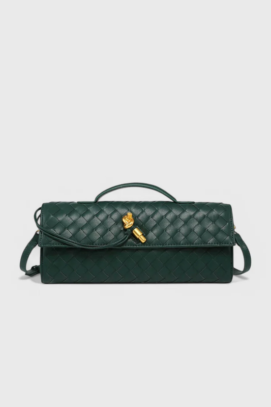 Gara | Bolso de mano con detalle de cinta dorada