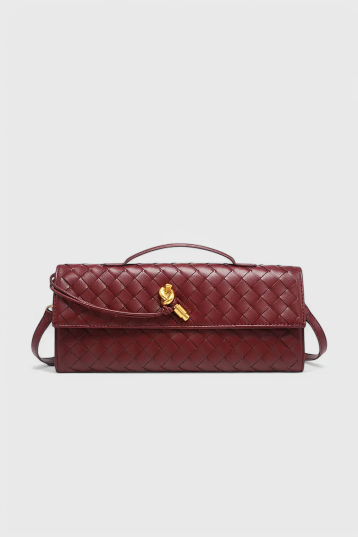 Gara | Bolso de mano con detalle de cinta dorada