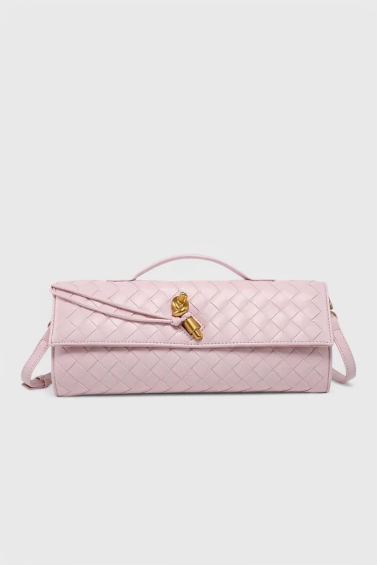 Gara | Bolso de mano con detalle de cinta dorada