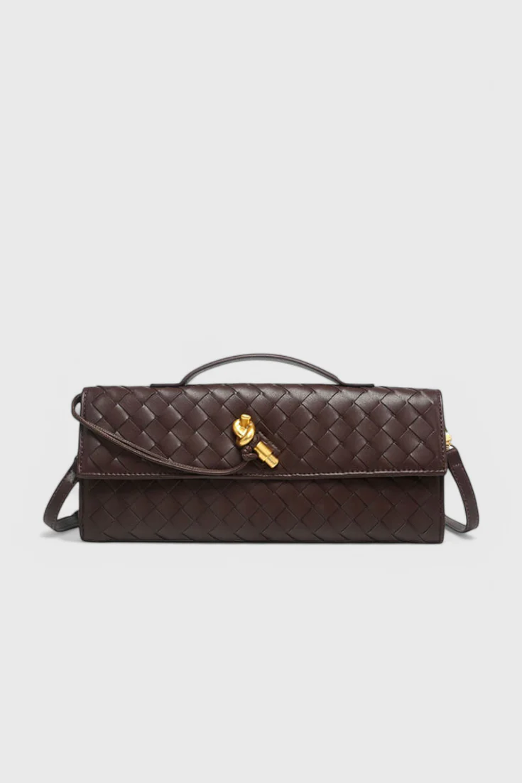 Gara | Bolso de mano con detalle de cinta dorada