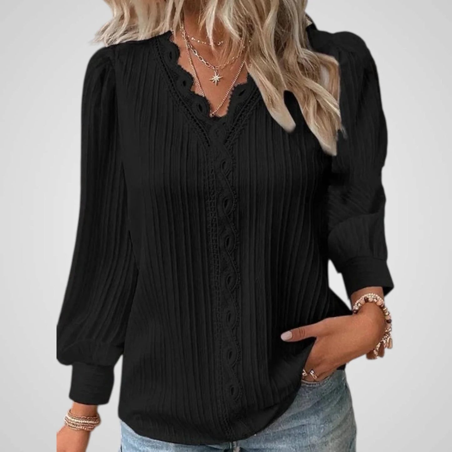 Alexandra | Blusa cómoda con pliegues