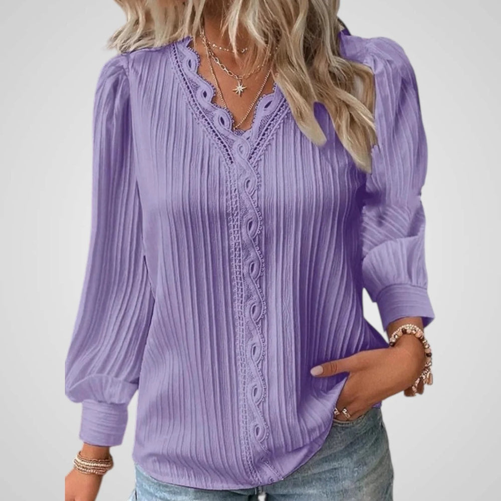Alexandra | Blusa cómoda con pliegues