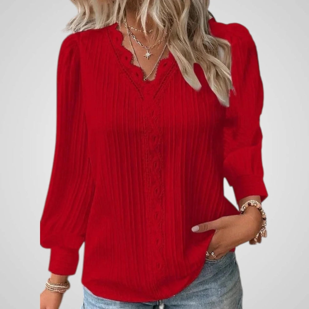 Alexandra | Blusa cómoda con pliegues