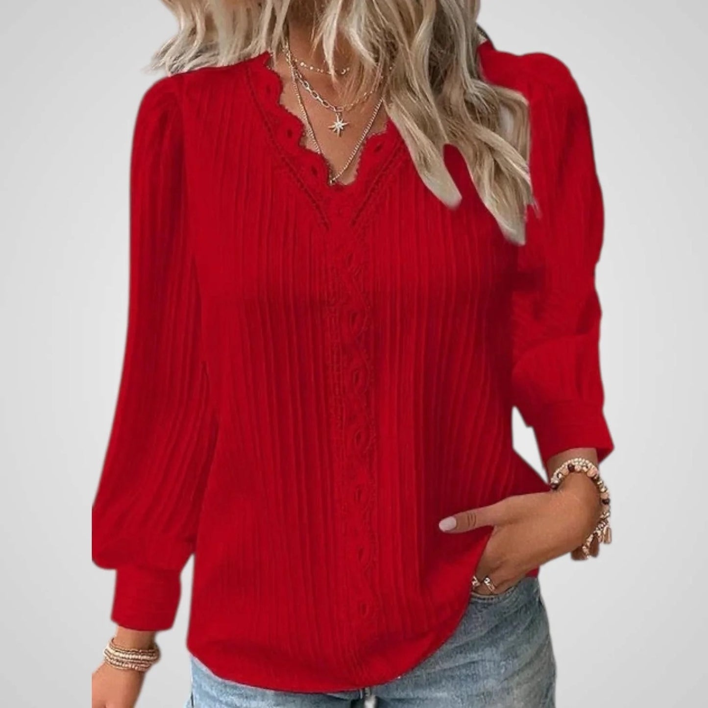 Alexandra | Blusa cómoda con pliegues