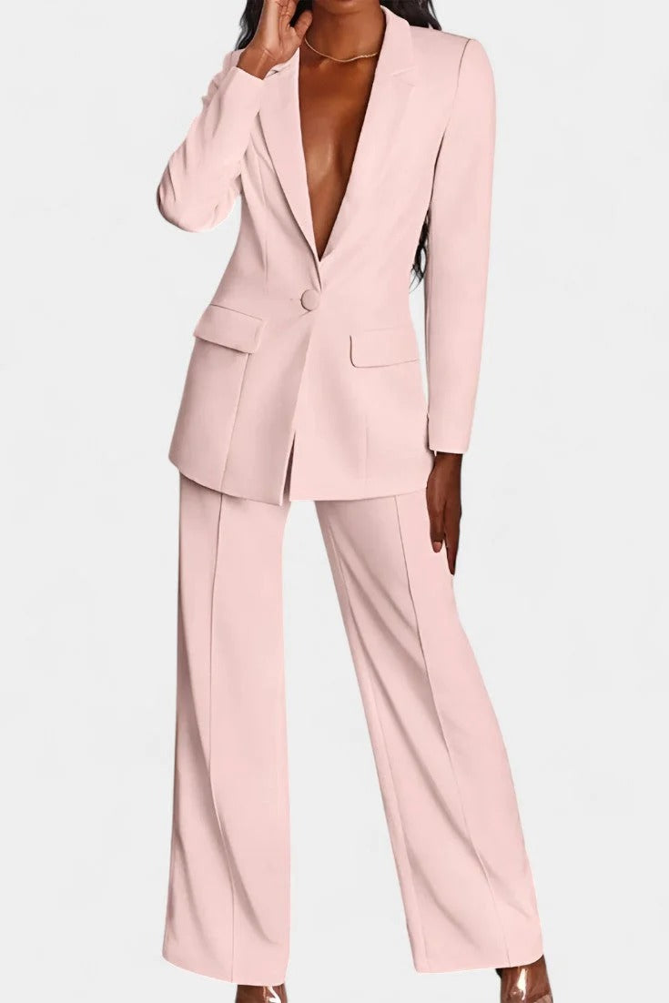 Marina |Chaqueta a medida y pantalones de pierna ancha