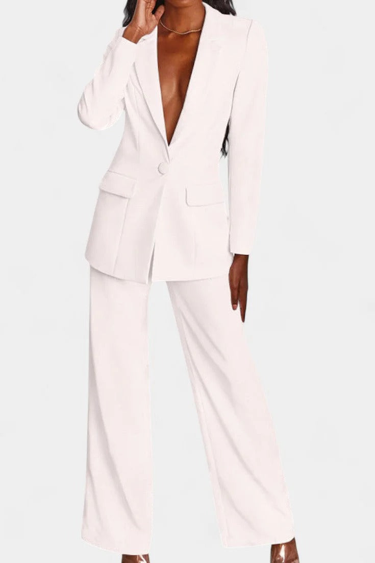 Marina |Chaqueta a medida y pantalones de pierna ancha