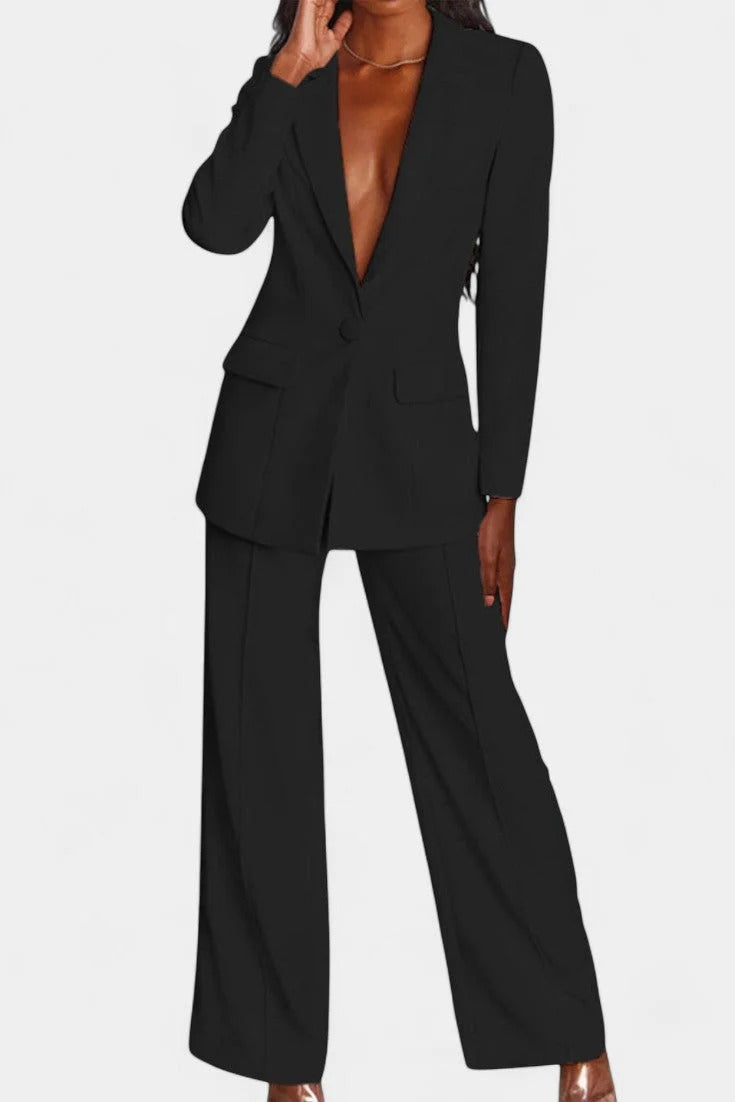 Marina |Chaqueta a medida y pantalones de pierna ancha