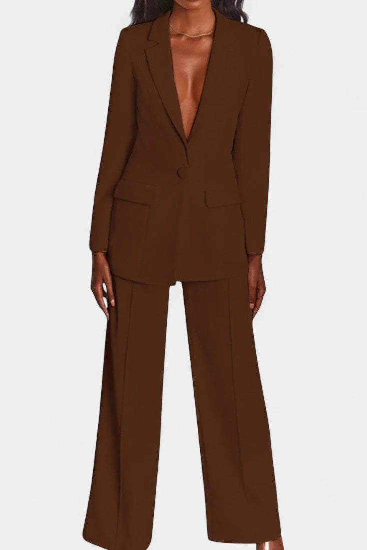 Marina |Chaqueta a medida y pantalones de pierna ancha