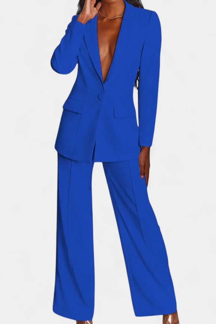 Marina |Chaqueta a medida y pantalones de pierna ancha