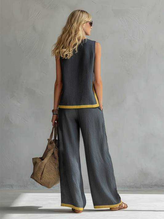 Sofía | Conjunto elegante de algodón y lino