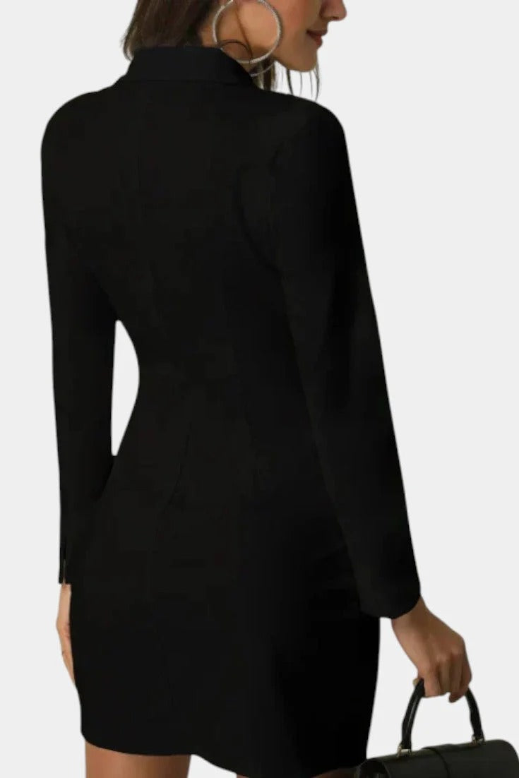 Andrea |  Elegante vestido tipo blazer con doble botonadura